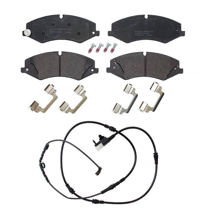 Land Rover Brakes Kit - Brembo Pads Front (Low-Met) (with Sensor) LR051626 - Brembo 2128903KIT